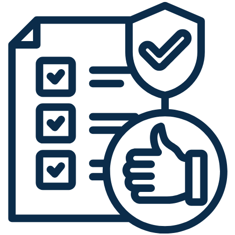 Quality assurance and compliance icon