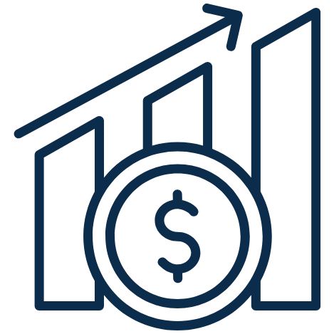 Business growth icon